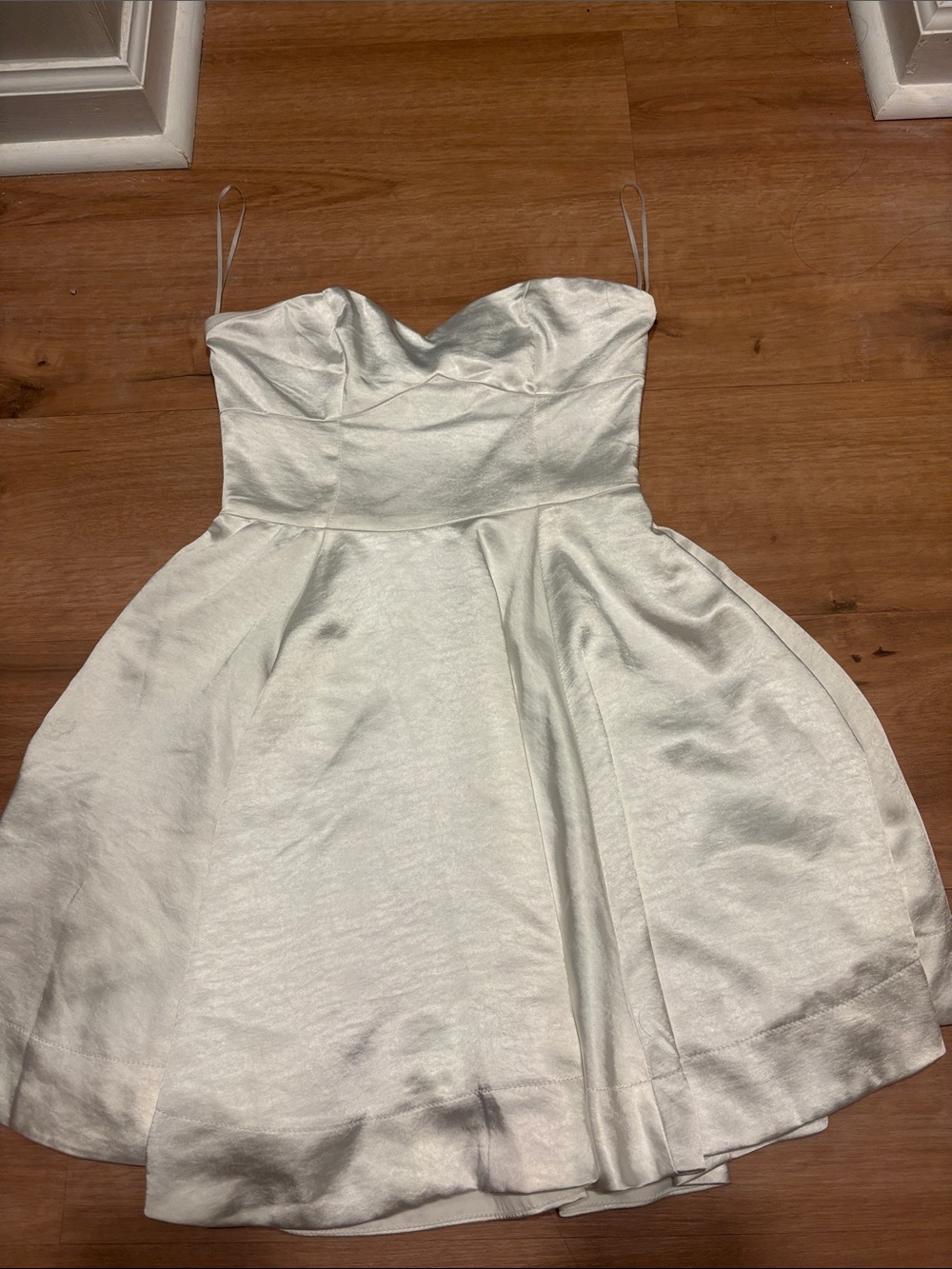 Altard state Ivory Satin Strapless Party Dress